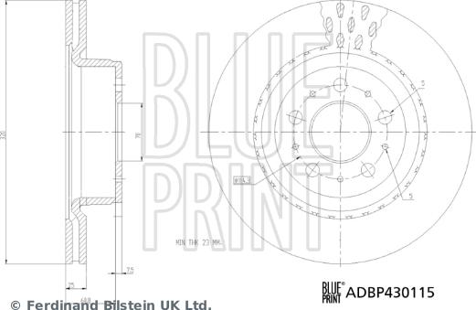 Blue Print ADBP430115 — Tarcza hamulcowa