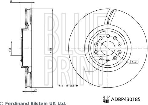 Blue Print ADBP430185 — Tarcza hamulcowa