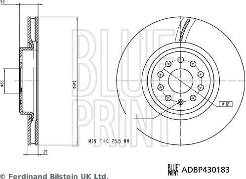 Blue Print ADBP430183 — Tarcza hamulcowa
