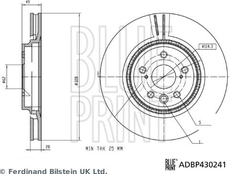 Blue Print ADBP430241 — Tarcza hamulcowa
