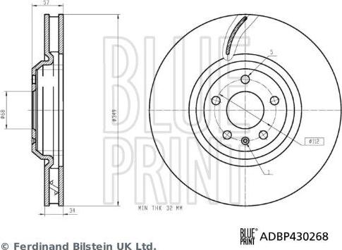 Blue Print ADBP430268 — Tarcza hamulcowa