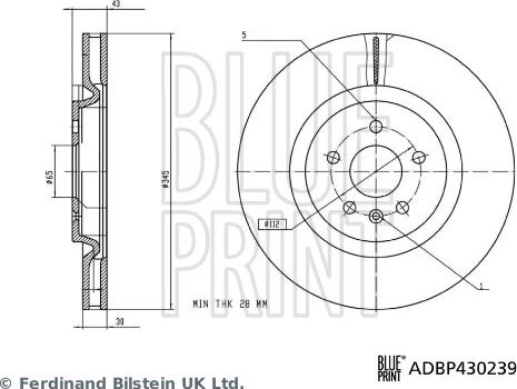 Blue Print ADBP430239 — Tarcza hamulcowa