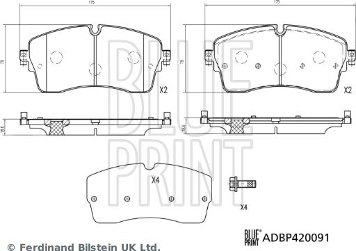 Blue Print ADBP420091 - KLOCKI HAM. JAGUAR P. E-PACE 1.5-2.0 17-