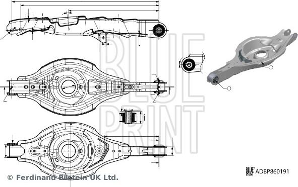 Blue Print ADBP860191 — Wahacz, zawieszenie koła