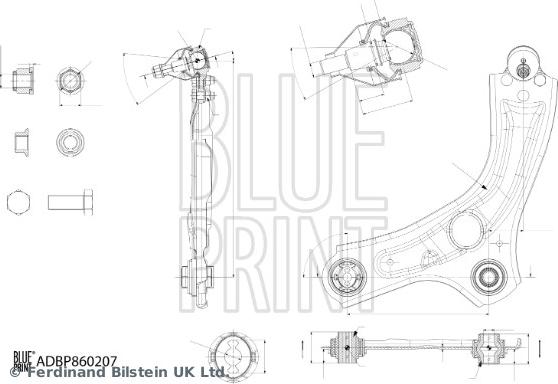 Blue Print ADBP860207 — Wahacz, zawieszenie koła