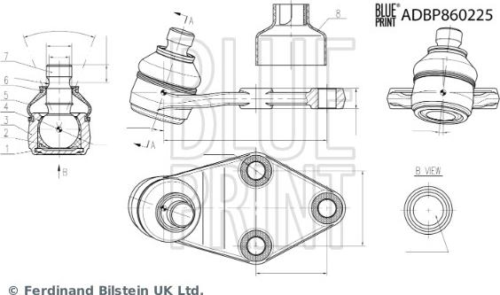 Blue Print ADBP860225 — Przegub mocujący / prowadzący