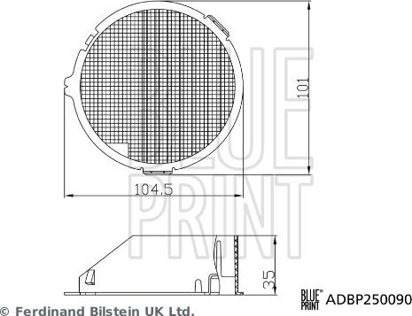 Blue Print ADBP250090 — Filtr kabinowy