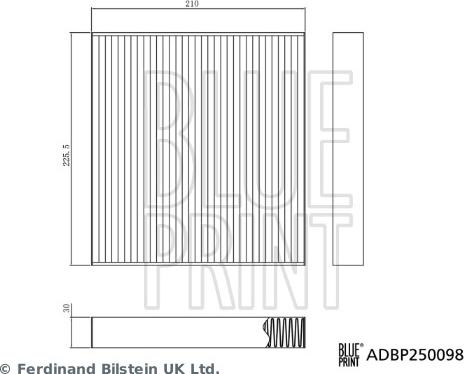 Blue Print ADBP250098 — Filtr kabinowy