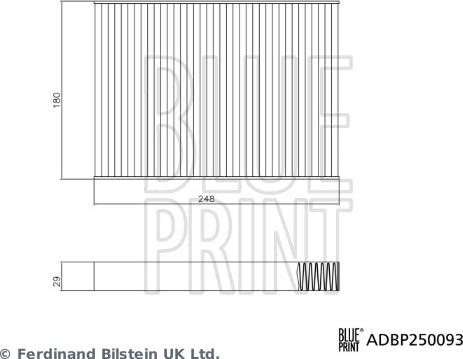 Blue Print ADBP250093 — Filtr kabinowy