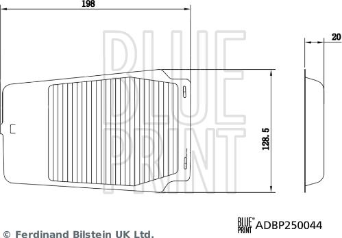 Blue Print ADBP250044 — Filtr kabinowy