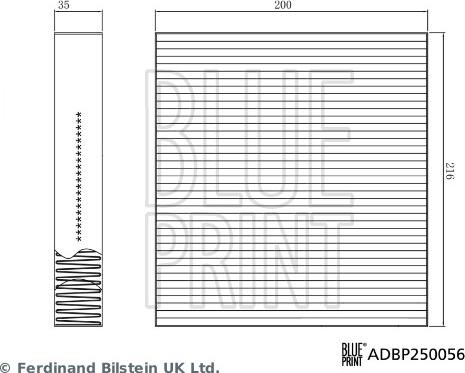 Blue Print ADBP250056 — Filtr kabinowy