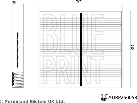 Blue Print ADBP250058 — Filtr kabinowy