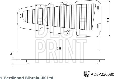 Blue Print ADBP250080 — Filtr kabinowy