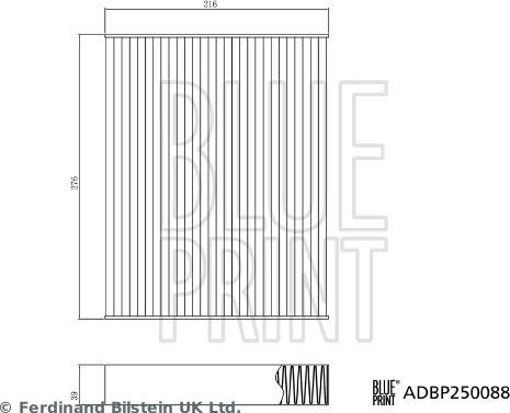 Blue Print ADBP250088 — Filtr kabinowy