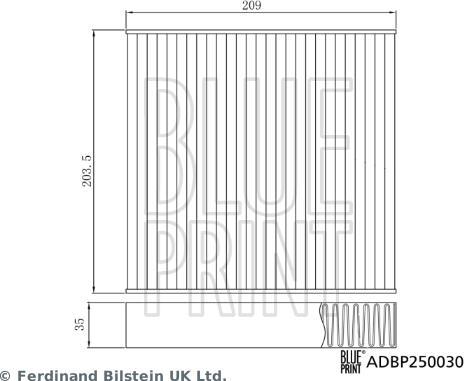 Blue Print ADBP250030 - FILTR KABINY LAND ROVER DEFENDER. DISCOVERY V 09.16-> Z AKTYWNYM WĘGLEM