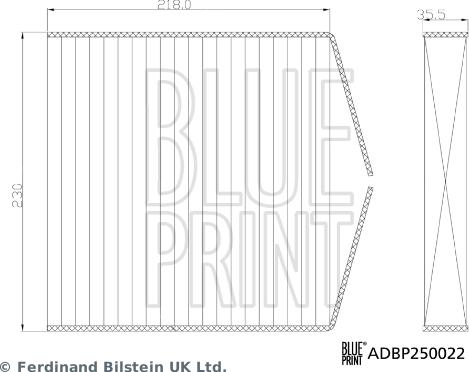 Blue Print ADBP250022 — Filtr kabinowy