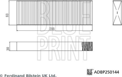 Blue Print ADBP250144 — Filtr kabinowy