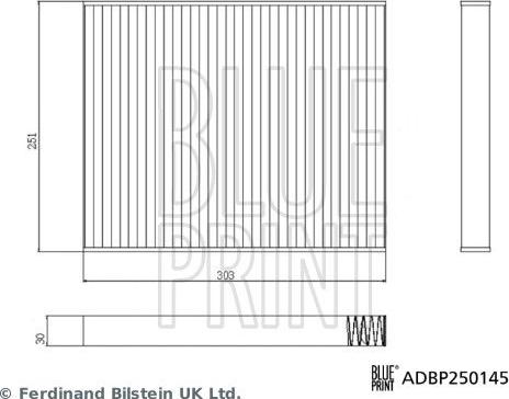 Blue Print ADBP250145 — Filtr kabinowy