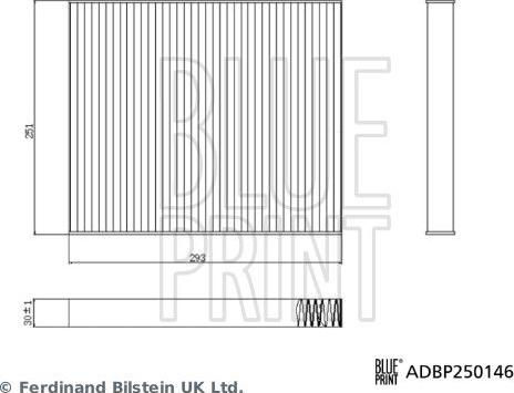 Blue Print ADBP250146 — Filtr kabinowy