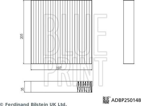 Blue Print ADBP250148 — Filtr kabinowy