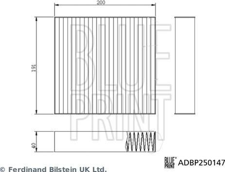 Blue Print ADBP250147 — Filtr kabinowy