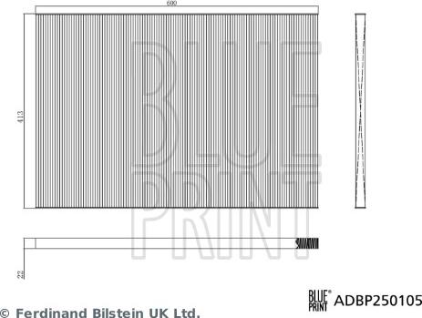 Blue Print ADBP250105 — Filtr kabinowy