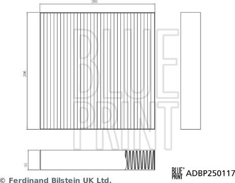 Blue Print ADBP250117 — Filtr kabinowy