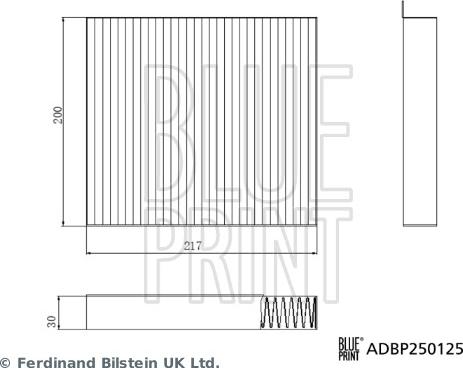 Blue Print ADBP250125 — Filtr kabinowy