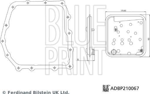 Blue Print ADBP210067 — Filtr hydrauliczny, automatyczna skrzynia biegów