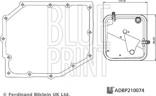 Blue Print ADBP210074 - Filtr hydrauliki skrzyni biegów