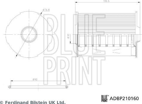 Blue Print ADBP210160 — Filtr oleju