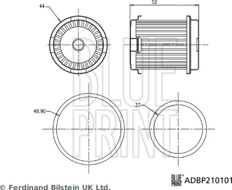 Blue Print ADBP210101 - Filtr hydrauliki skrzyni biegów