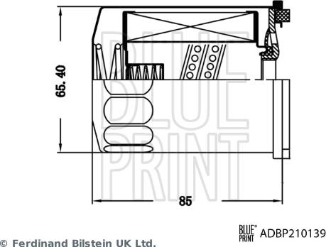 Blue Print ADBP210139 — Filtr hydrauliczny, automatyczna skrzynia biegów
