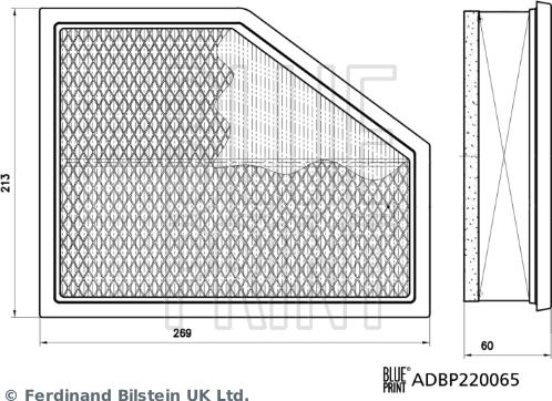 Blue Print ADBP220065 - FILTR POWIETRZA BMW 5.7.X3.X4.X5.X7 07.16-