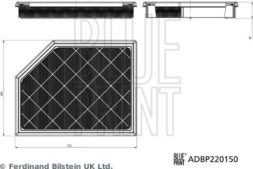 Blue Print ADBP220150 — Filtr powietrza