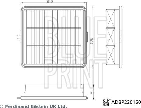 Blue Print ADBP220160 — Filtr powietrza