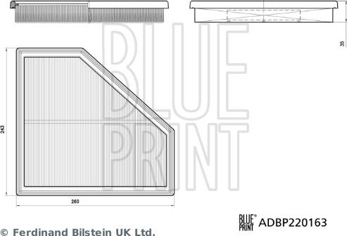 Blue Print ADBP220163 — Filtr powietrza