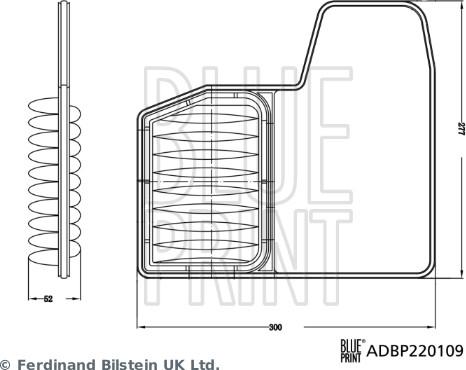 Blue Print ADBP220109 - FILTR POWIETRZA SUZUKI IGNIS III. SWIFT V 04.20-
