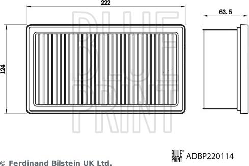 Blue Print ADBP220114 - FILTR POWIETRZA DACIA DUSTER. SANDERO II. RENAULT CAPTUR CAPTUR I 01.19-