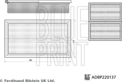 Blue Print ADBP220137 — Komplet filtrów powietrza