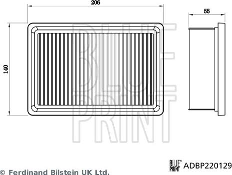 Blue Print ADBP220129 - FILTR POWIETRZA DACIA SANDERO III. LOGAN III. JOGGER. RENAULT CLIO V. CAPTUR II 06.19-