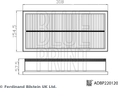 Blue Print ADBP220120 - FILTR POWIETRZA MAXUS DELIVER 9 07.20-