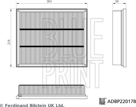 Blue Print ADBP220178 - FILTR POWIETRZA MG 3. ZS 02.24-