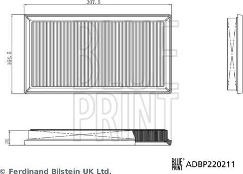 Blue Print ADBP220211 — Filtr powietrza