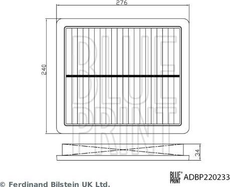 Blue Print ADBP220233 — Filtr powietrza