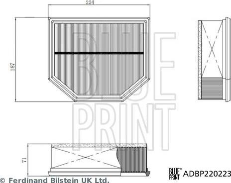 Blue Print ADBP220223 — Filtr powietrza