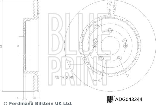 Blue Print ADG043244 — Tarcza hamulcowa