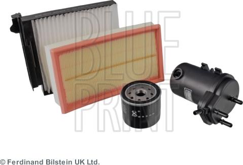 Blue Print ADN12138 - ZESTAW FILTRÓW NISSAN NOTE-NV200 1.5DCI 06- !!!FILTR OLEJUPALIWAPOWIETRZAKABINOWY!!! PASUJE DO NISSANA NOTE I NV200