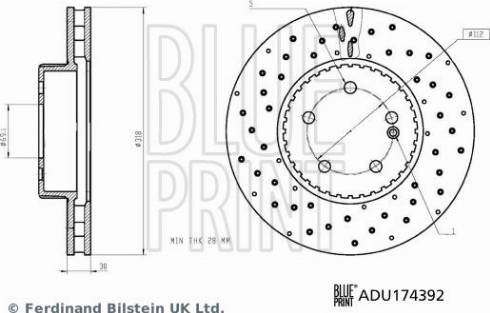 Blue Print ADU174392 — Tarcza hamulcowa