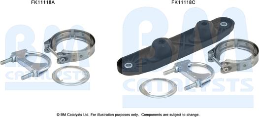 BM Catalysts FK11118 — Zestaw montażowy, filtr sadzy / filtr cząstek stałych